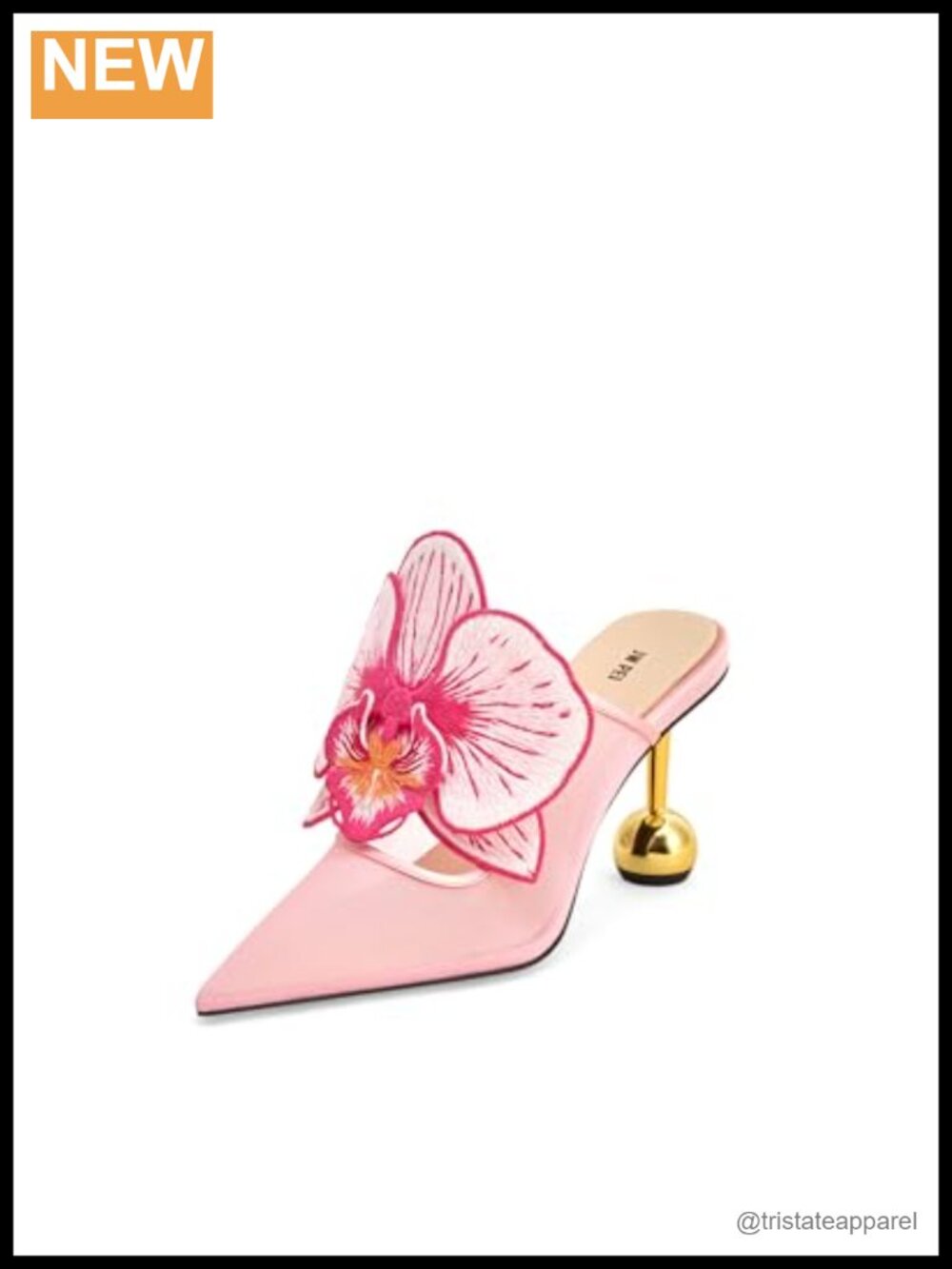 JW PEI Sofia Orchid Sphere Heel Mules - Vegan Leather Lining